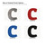 Lower Case C Steel Cutout Shape, Raw Metal Wall Art and Craft Supply