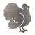 Turkey Steel Cutout Shape - Raw Metal Wall Art and Craft Supply