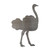 Ostrich Steel Cutout Shape, Raw Metal Wall Art and Craft Supply