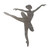 Ballerina 2 Steel Cutout Shape, Raw Metal Wall Art and Craft Supply