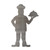 Chef Steel Cutout Shape - Raw Metal Wall Art and Craft Supply