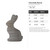 Chocolate Bunny Steel Cutout Shape - Raw Metal Wall Art and Craft Supply