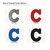 Lowercase Letter C Steel Cutout Shape - Raw Metal Wall Art and Craft Supply