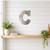 Lowercase Letter C Steel Cutout Shape, Raw Metal Wall Art and Craft Supply