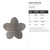 Cherry Blossom Steel Cutout Shape - Raw Metal Wall Art and Craft Supply