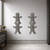Gingerbread Man Outline Steel Cutout Shape - Raw Metal Wall Art and Craft Supply