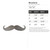 Moustache Steel Cutout Shape, Raw Metal Wall Art and Craft Supply