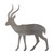 Gazelle Steel Cutout Shape - Raw Metal Wall Art and Craft Supply