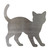 Cat Arch Back Steel Cutout Shape, Raw Metal Wall Art and Craft Supply
