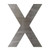 Letter X Steel Cutout Shape - Raw Metal Wall Art and Craft Supply