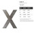Letter X Steel Cutout Shape - Raw Metal Wall Art and Craft Supply