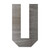Letter U Steel Cutout Shape - Raw Metal Wall Art and Craft Supply
