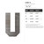 Letter U Steel Cutout Shape - Raw Metal Wall Art and Craft Supply