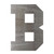 Letter B Steel Cutout Shape - Raw Metal Wall Art and Craft Supply