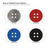 Button 2 Steel Cutout Shape - Raw Metal Wall Art and Craft Supply