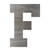 Letter F Steel Cutout Shape - Raw Metal Wall Art and Craft Supply