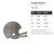 Football Helmet 2 Steel Cutout Shape - Raw Metal Wall Art and Craft Supply