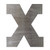 Lowercase Letter X Steel Cutout Shape - Raw Metal Wall Art and Craft Supply