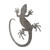 Lizard 2 Steel Cutout Shape - Raw Metal Wall Art and Craft Supply