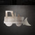 Bulldozer Steel Cutout Shape - Raw Metal Wall Art and Craft Supply