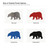 Polar Bear Steel Cutout Shape - Raw Metal Wall Art and Craft Supply