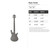 Bass Guitar Steel Cutout Shape - Raw Metal Wall Art and Craft Supply