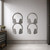 Headphones Steel Cutout Shape - Raw Metal Wall Art and Craft Supply