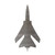 Jet Fighter 1 Steel Cutout Shape - Raw Metal Wall Art and Craft Supply