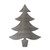 Christmas Tree 4 Steel Cutout Shape - Raw Metal Wall Art and Craft Supply