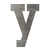 Lowercase Letter Y Steel Cutout Shape, Raw Metal Wall Art and Craft Supply
