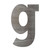 Lowercase Letter G Steel Cutout Shape, Raw Metal Wall Art and Craft Supply
