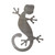 Gekko Steel Cutout Shape, Raw Metal Wall Art and Craft Supply