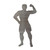 Muscle Man Steel Cutout Shape - Raw Metal Wall Art and Craft Supply