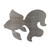 Goldfish Steel Cutout Shape - Raw Metal Wall Art and Craft Supply
