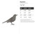 Blackbird Steel Cutout Shape - Raw Metal Wall Art and Craft Supply