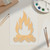 Campfire Flames Wood Cutout - Unfinished Baltic Birch Craft Shape