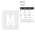 Letter M Reusable Mylar Stencil - 10 mil Paint and Craft Stencil