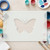 Butterfly 2 Reusable Mylar Stencil - 10 mil Paint and Craft Stencil
