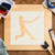Baseball Player Reusable Mylar Stencil, 10 mil Plastic Paint Stencil for Crafts and Decor