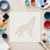 Howling Wolf Reusable Mylar Stencil, 10 mil Plastic Paint Stencil for Crafts and Decor