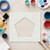 Pentagon Reusable Mylar Stencil - 10 mil Paint and Craft Stencil