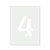 Number 4 Reusable Mylar Stencil - 10 mil Paint and Craft Stencil