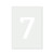 Number 7 Reusable Mylar Stencil - 10 mil Paint and Craft Stencil