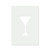 Martini Glass Reusable Mylar Stencil - 10 mil Paint and Craft Stencil