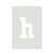 Lowercase Letter H Reusable Mylar Stencil, 10 mil Plastic Paint Stencil for Crafts and Decor