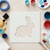 Bunny 2 Reusable Mylar Stencil - 10 mil Paint and Craft Stencil