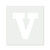 Lowercase Letter V Reusable Mylar Stencil - 10 mil Paint and Craft Stencil