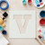 Lowercase Letter V Reusable Mylar Stencil - 10 mil Paint and Craft Stencil