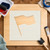 Wavy Flag Reusable Mylar Stencil - 10 mil Paint and Craft Stencil