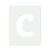 Lower Case C Reusable Mylar Stencil, 10 mil Plastic Paint Stencil for Crafts and Decor